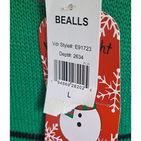 33 Degrees L Ugly Christmas Sweater Cat Mug Shot Long Sleeve Pullover New w/Tags - Picture 10 of 10